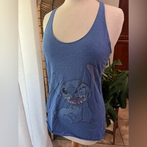Disney‎ lilo and stitch Disney Disneyland Blue Tank Top with Cartoon Character
